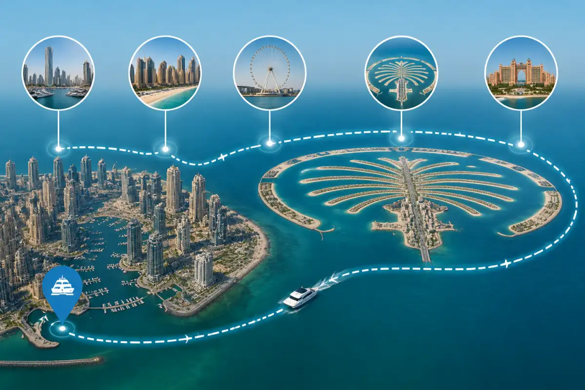 2-Hour Yacht Cruise Routes & Iconic Landmarks in Dubai