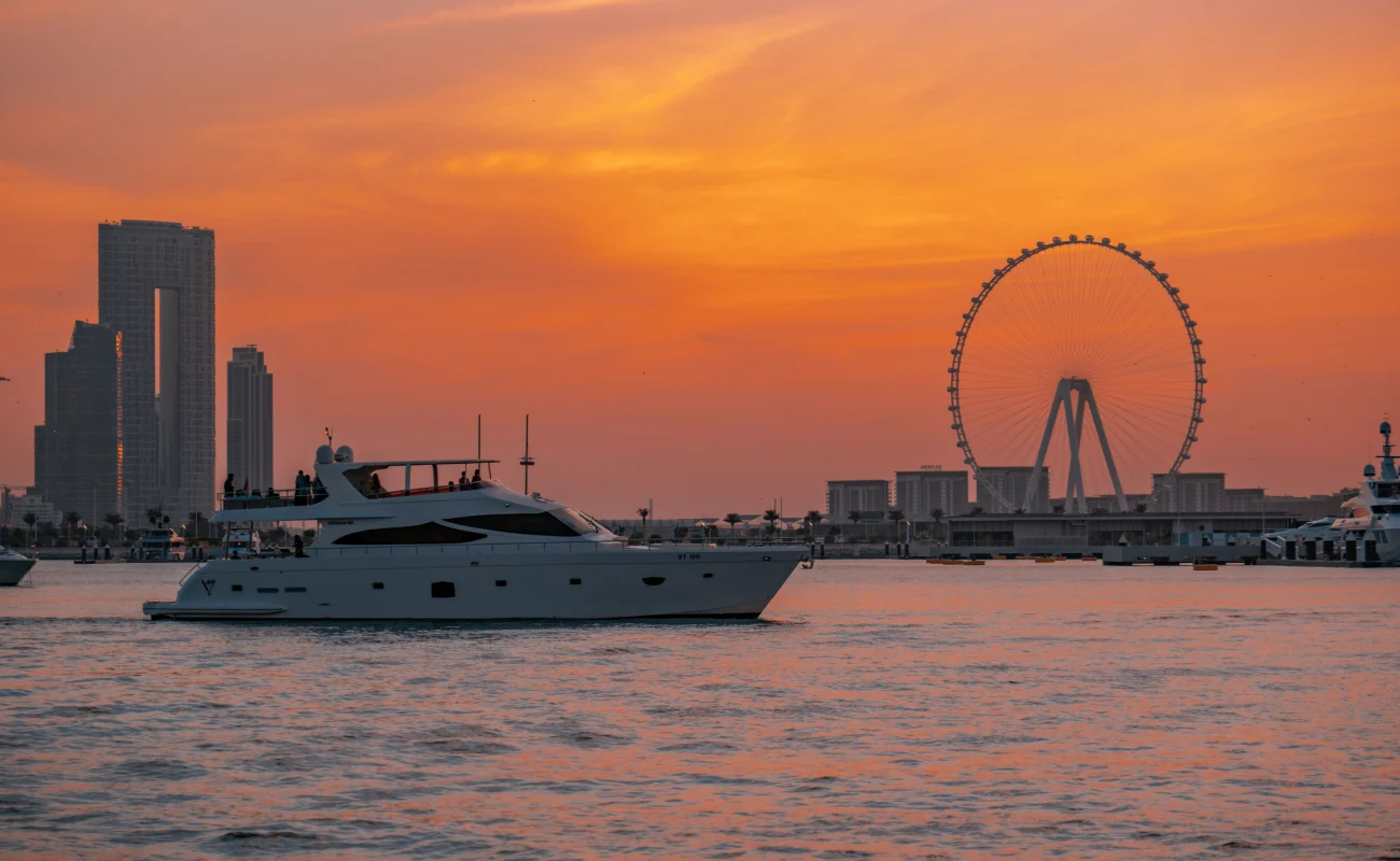 Luxury Yacht Cruise at Sunset