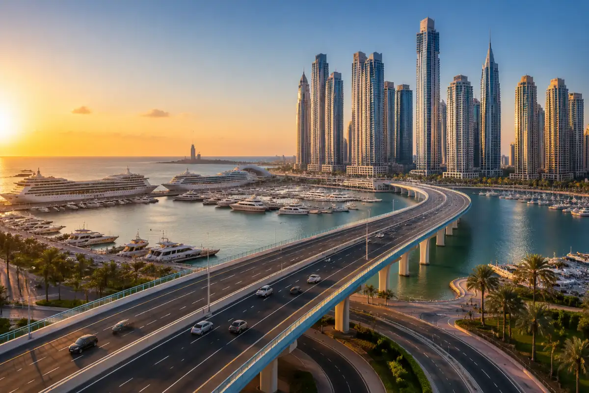 Bridge Connecting Directly to Dubai Harbour