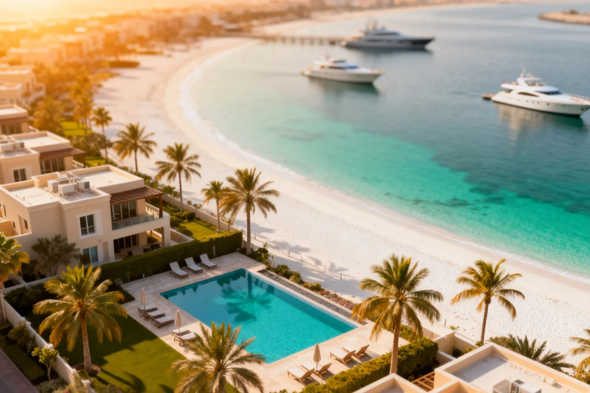 Jumeirah luxury resorts with beachfront views in Dubai.