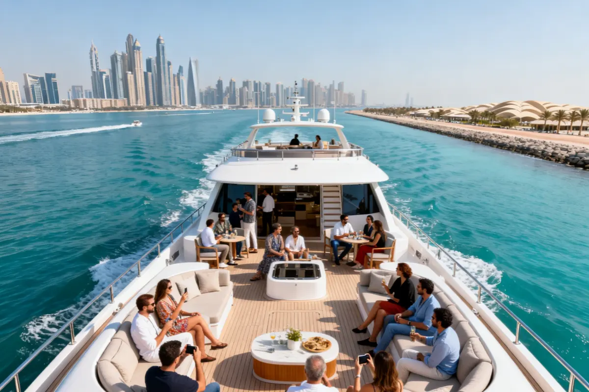 Yacht Sizes for a Group of 20 People in Dubai