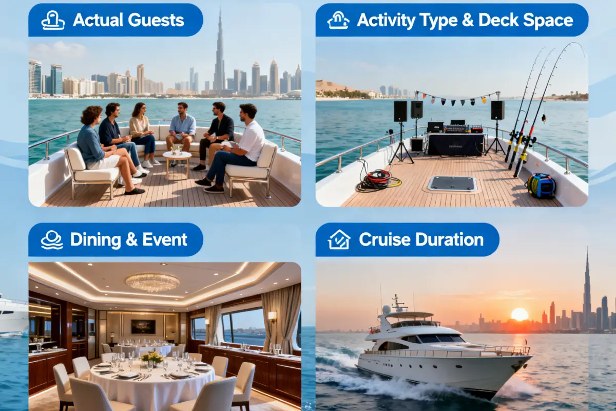 Choose the Right Yacht Size in Dubai