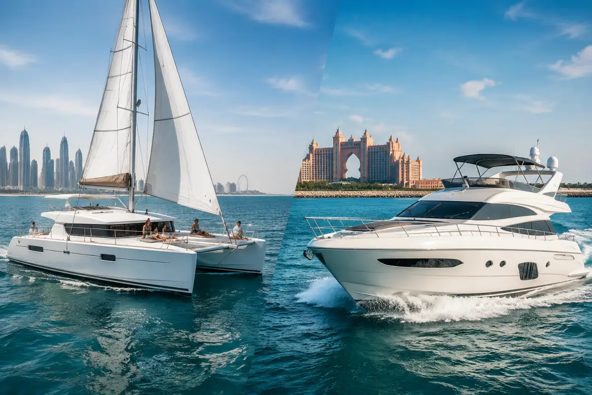 Catamaran vs Motor Yacht in Dubai