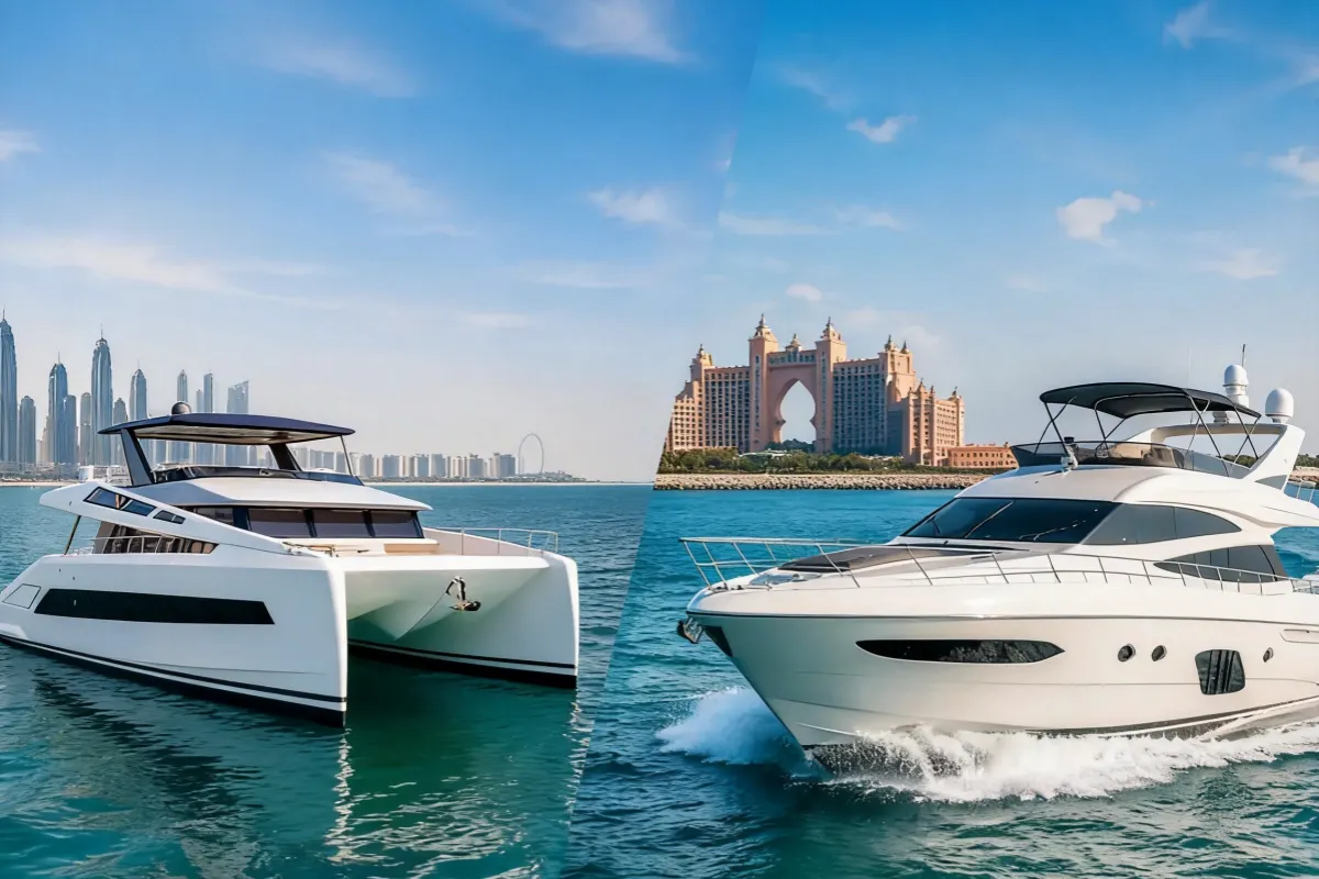 Catamaran vs Motor Yacht in Dubai