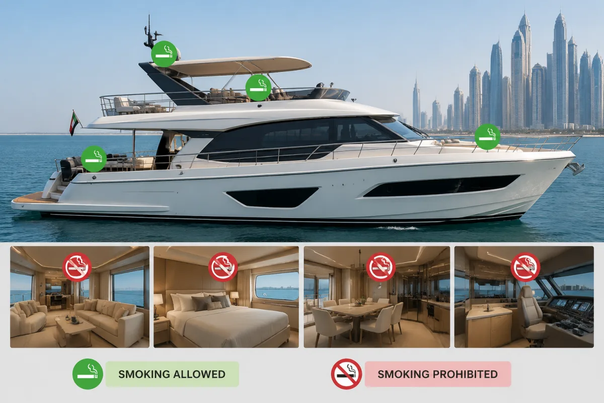 Common Smoking Areas on Yachts in Dubai