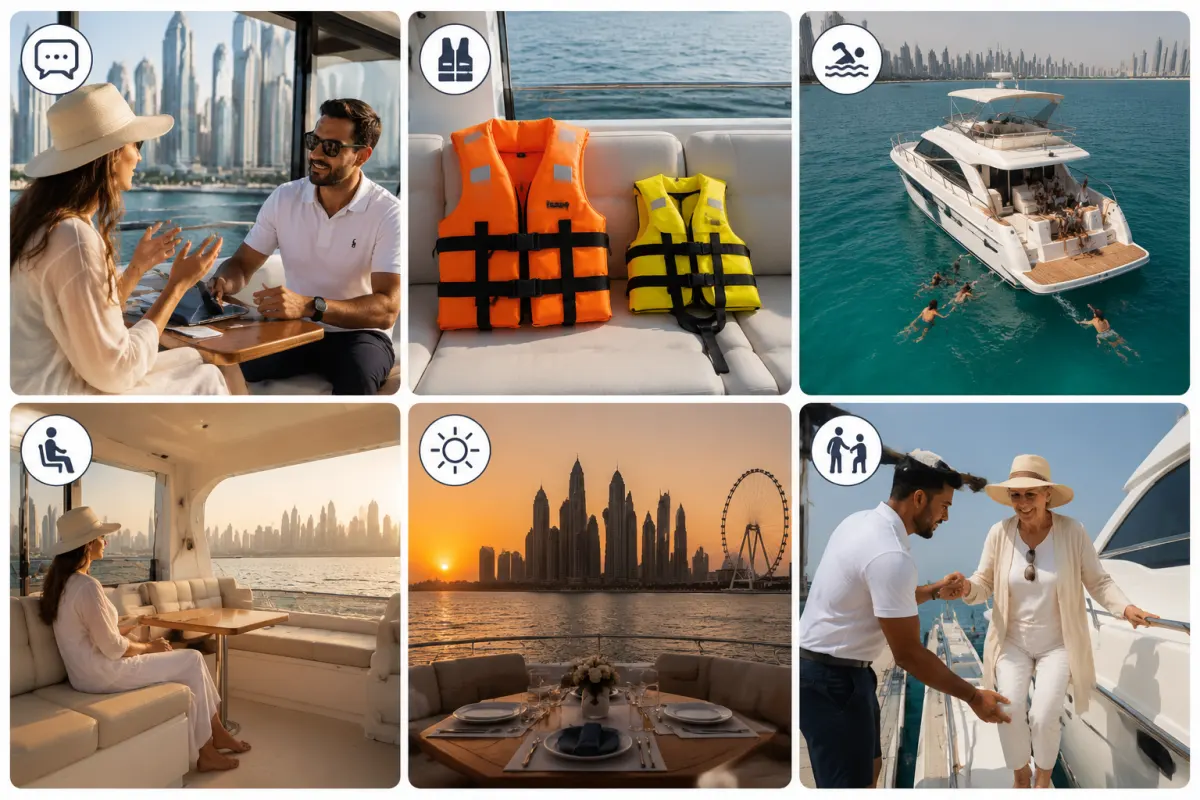 Non-Swimmer Yacht Booking Checklist in Dubai