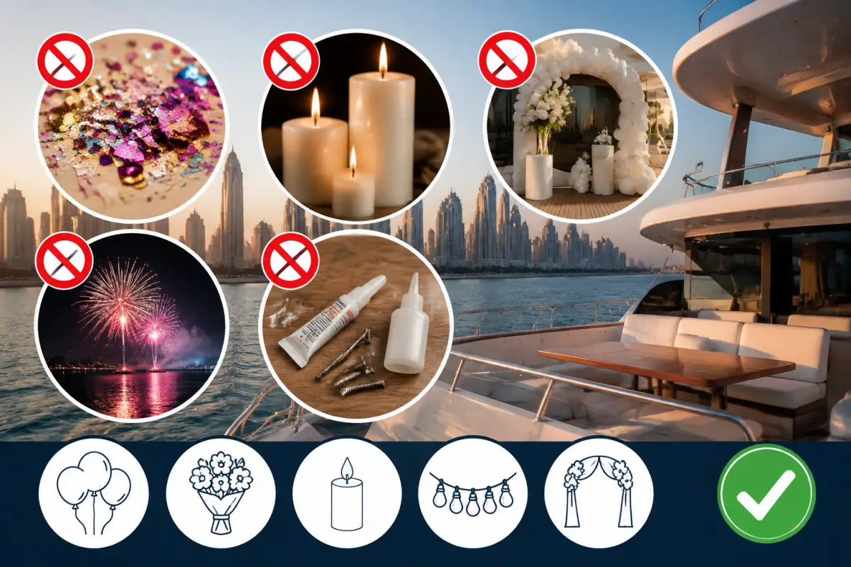 What Decorations Are Usually Restricted on Dubai Yachts