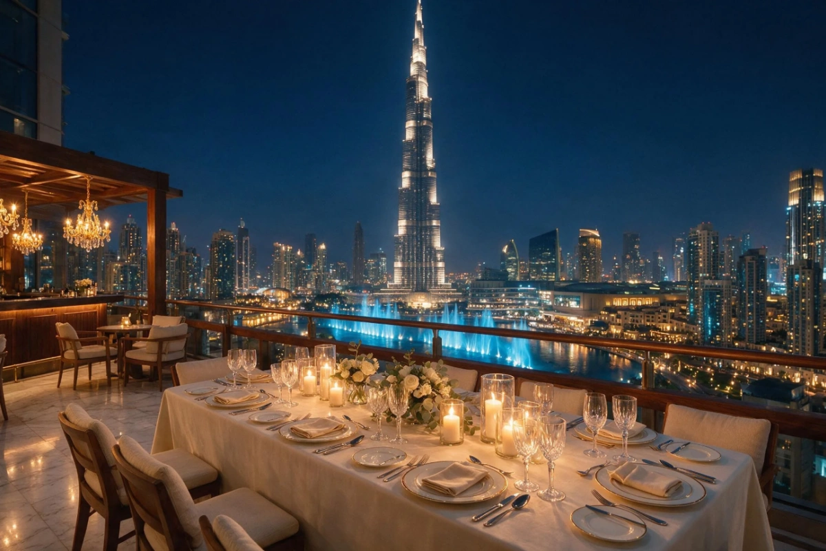Dubai rooftop restaurant