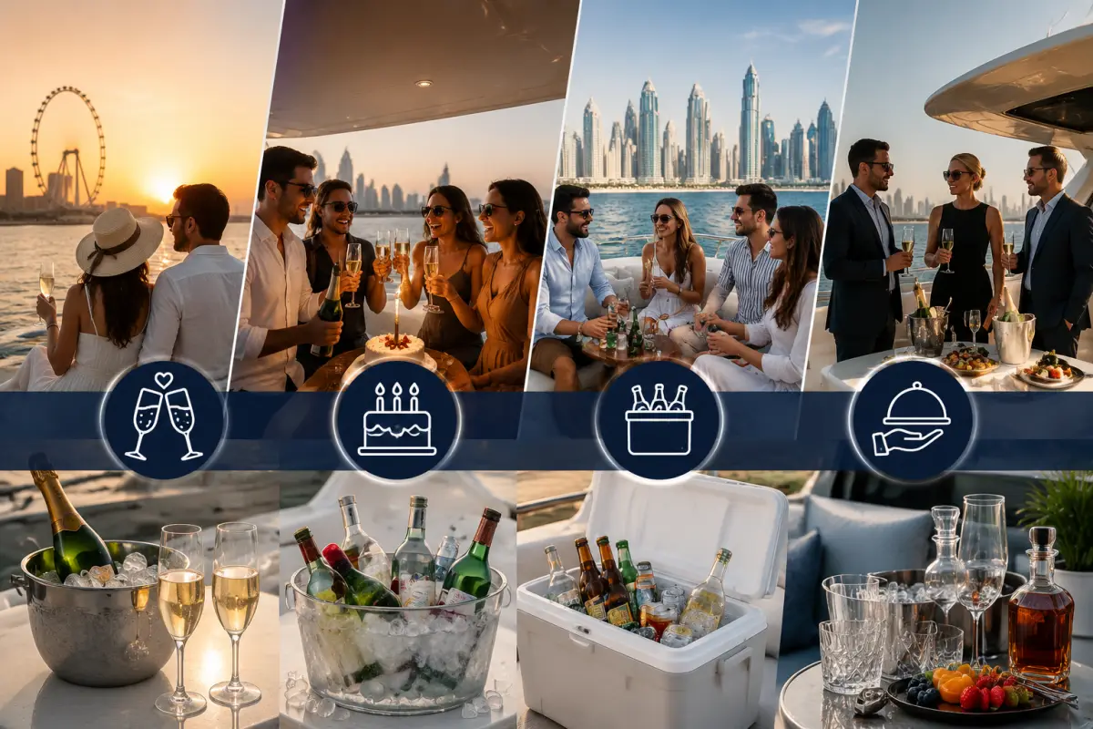 Dubai Yacht Alcohol and Beverage Options