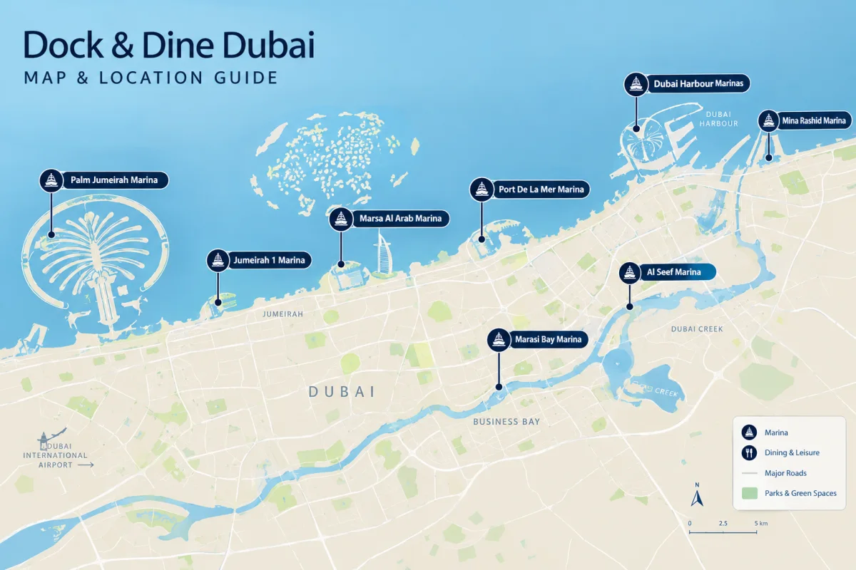 Dock & Dine Dubai Map
