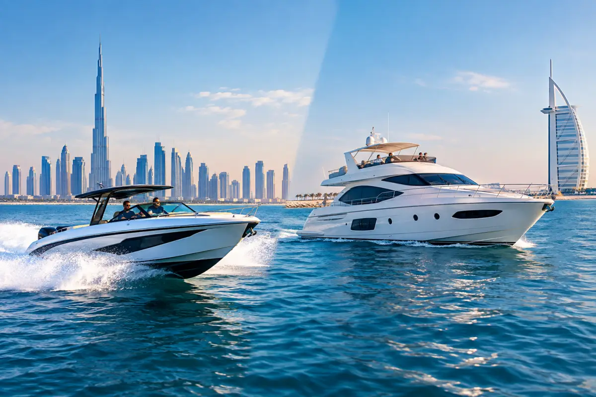 Speedboat vs Yacht Cruise in Dubai