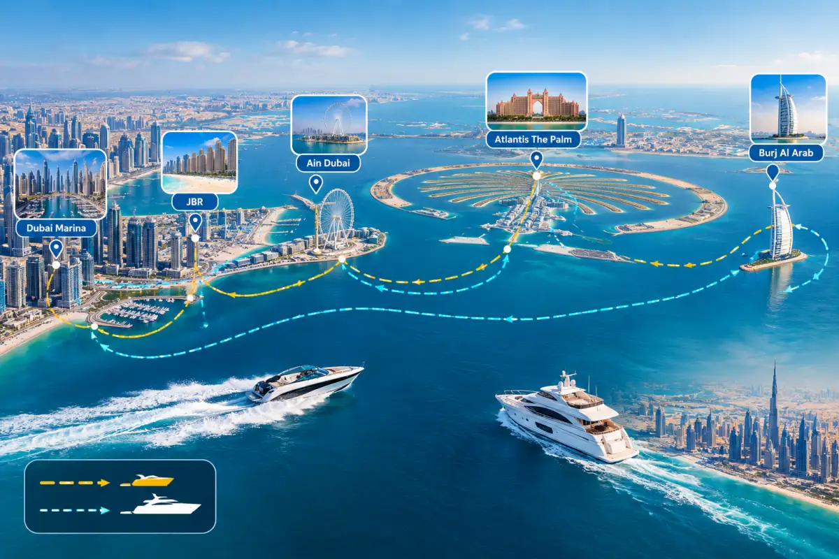 Dubai Sightseeing Cruise Routes and Landmarks