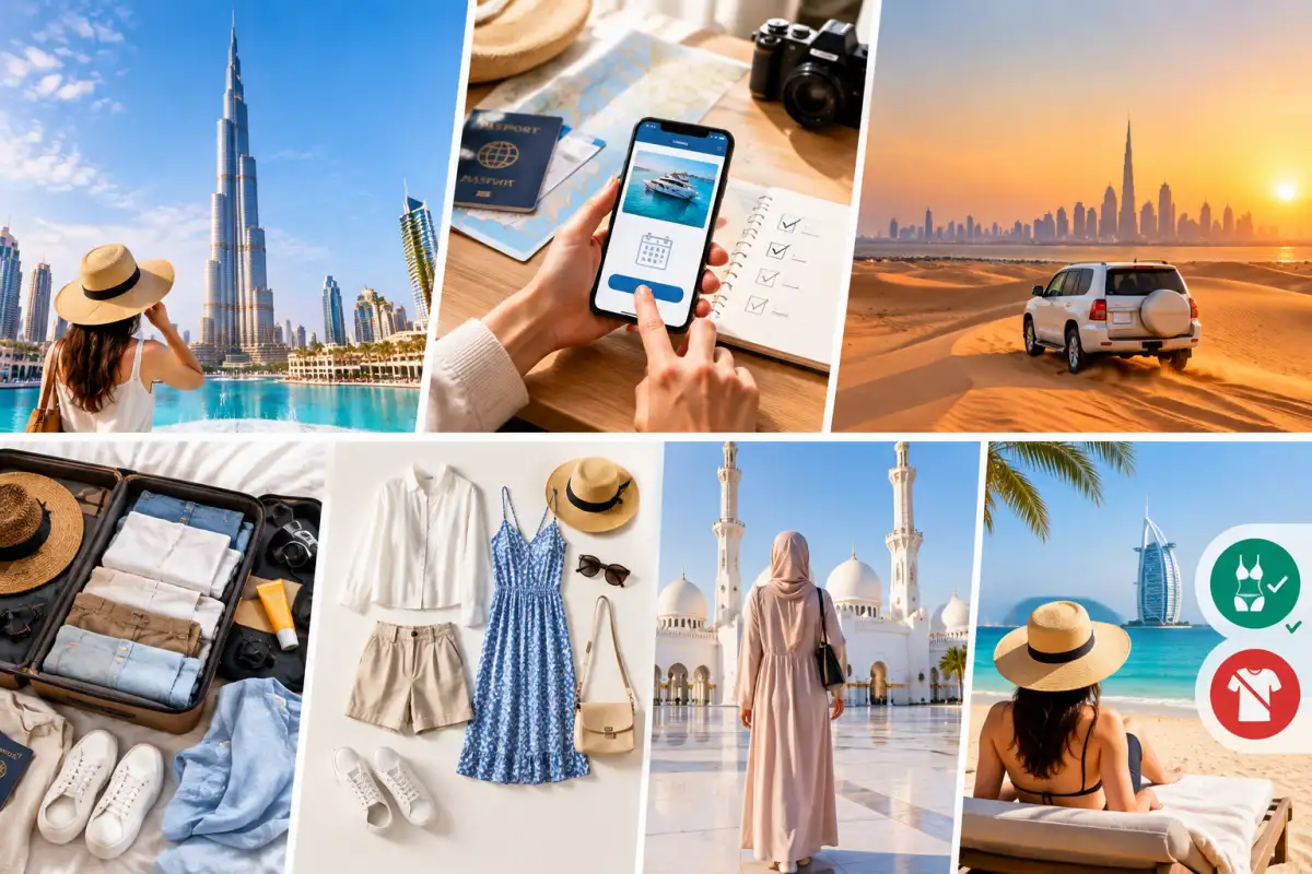 Dubai travel tips for booking activities, packing and appropriate clothing