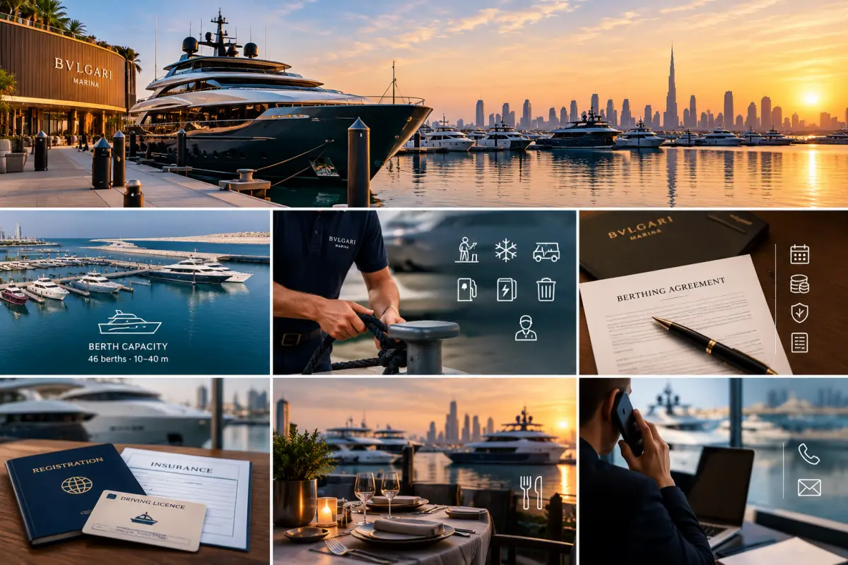 Bvlgari Marina Dubai Yacht Berthing and Marina Services