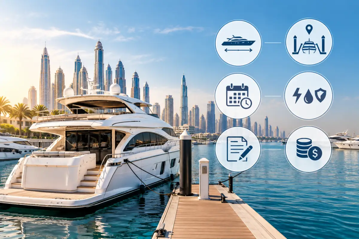 Dubai private yacht berth costs and marina factors for yacht owners
